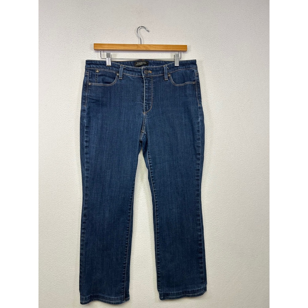 Workwear Talbots Womens 12P Blue Flawless Five-Pocket Curvy Bootcut Jeans